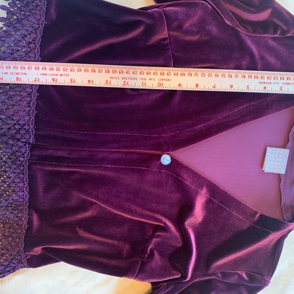 Velveteen maxi dress with cropped jacket. Size P6. - Picture 6 of 8